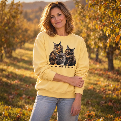 Women's garment-dyed sweatshirt - Family