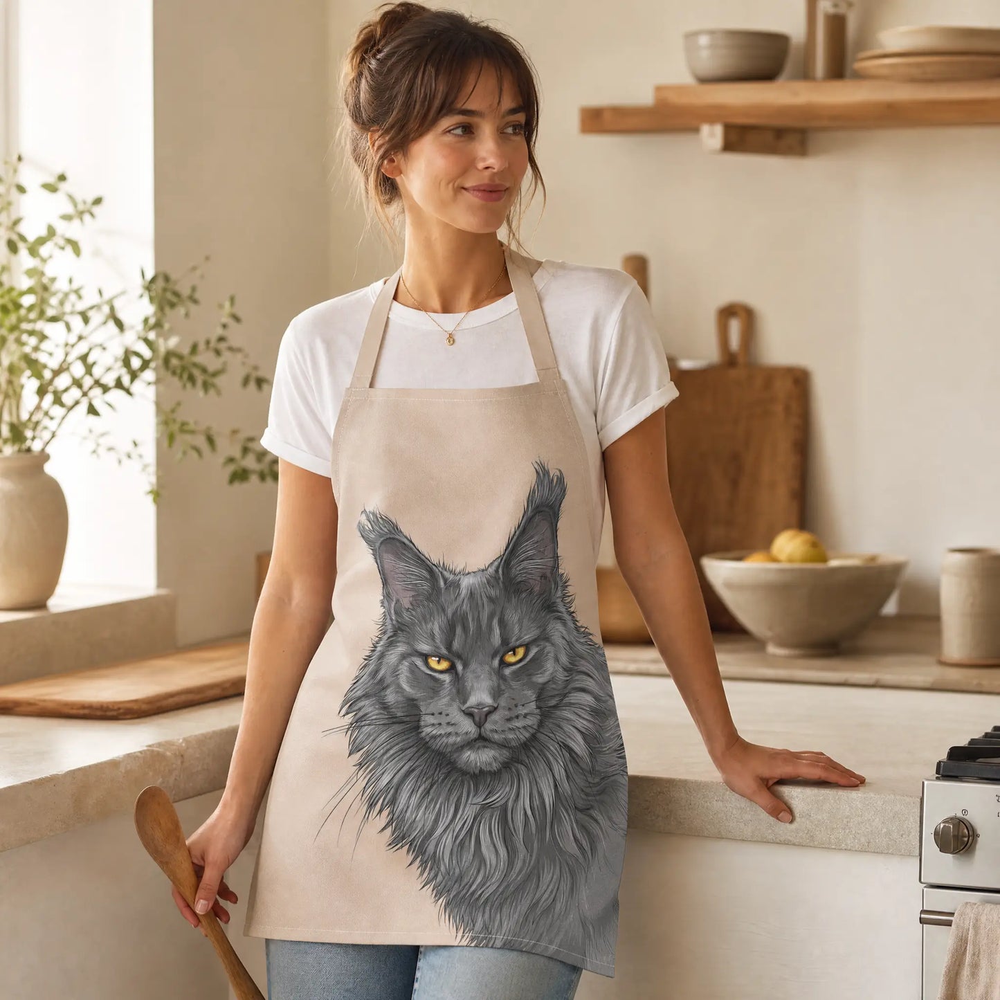 Look into my eyes - Strap apron.
