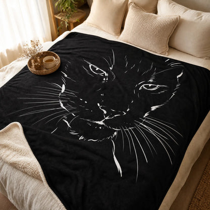 Sketch of ViVo's face - Premium Sherpa blanket