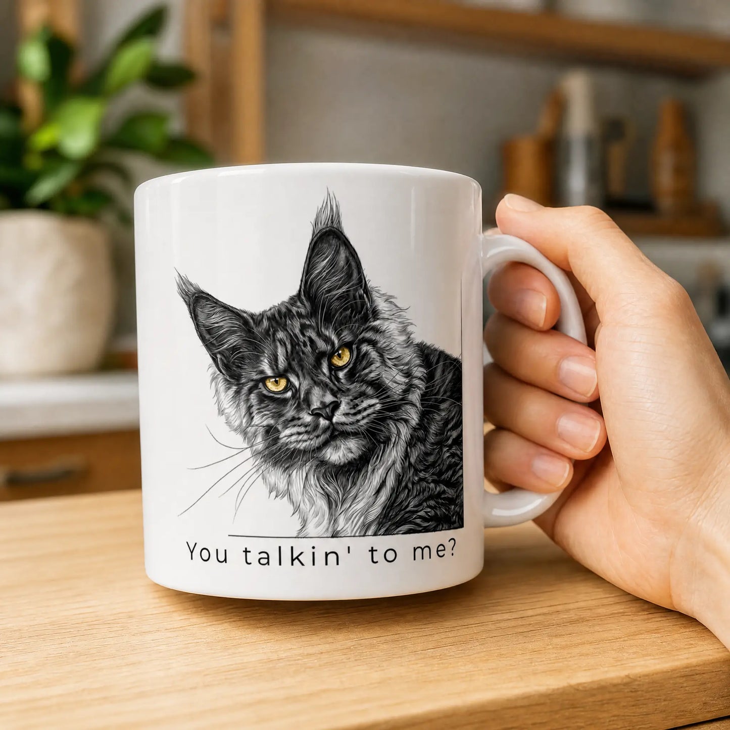 You talkin' to me? White glossy mug