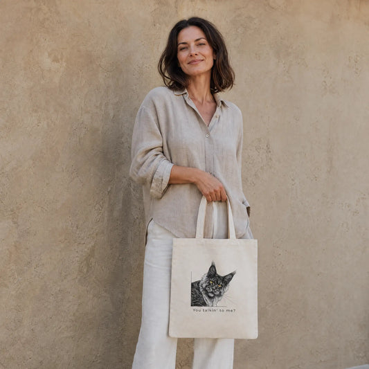 You talkin' to me? - Cotton color tote bag