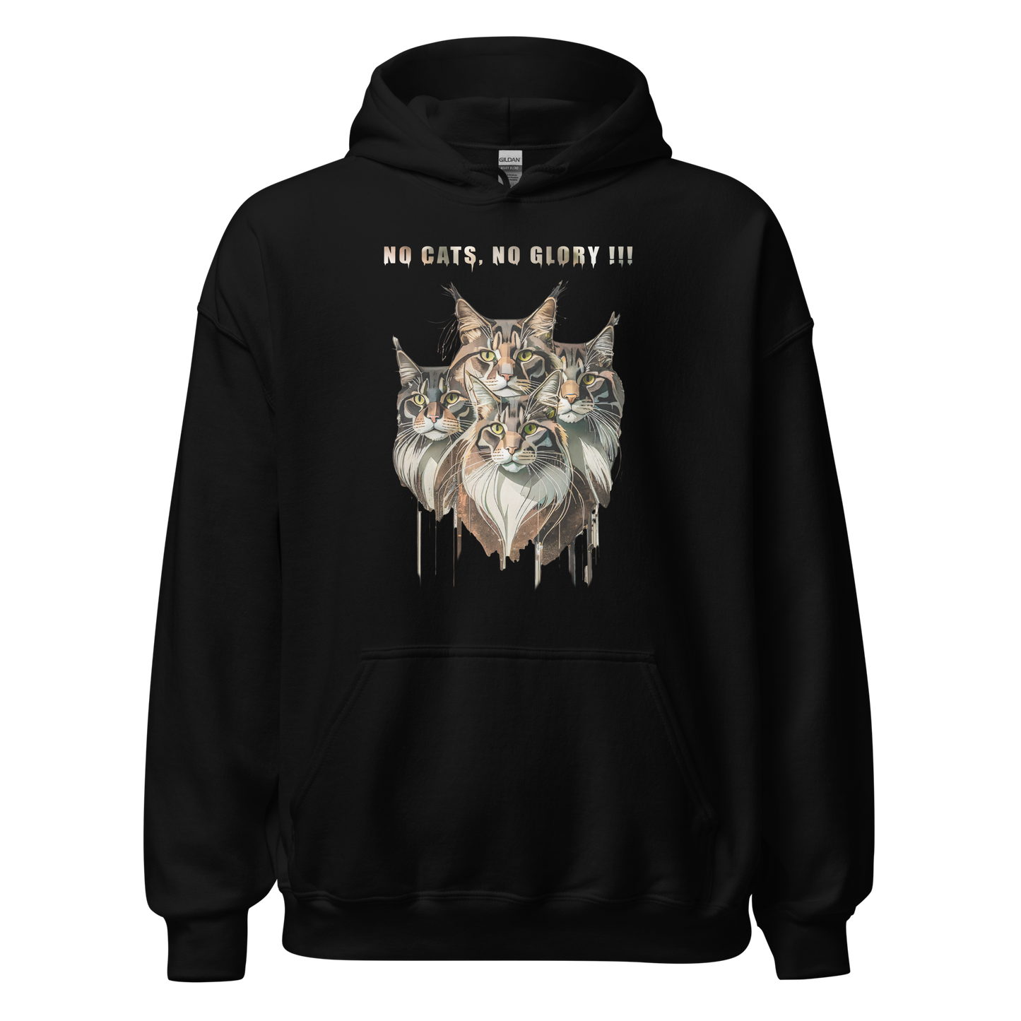 Unisex Hoodie - "No Cats No Glory"  4 MCO front print