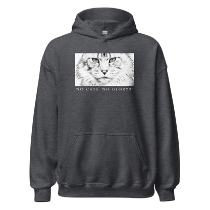 Unisex Hoodie - "No Cats No Glory" Verona front print