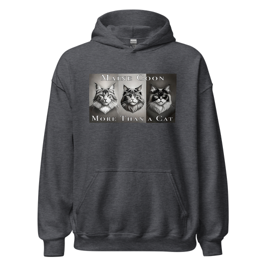 Unisex Hoodie - Maine Coon - 3 cats front print
