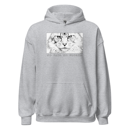 Unisex Hoodie - "No Cats No Glory" Verona front print