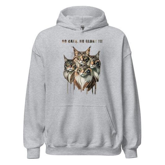 Unisex Hoodie - "No Cats No Glory"  4 MCO front print