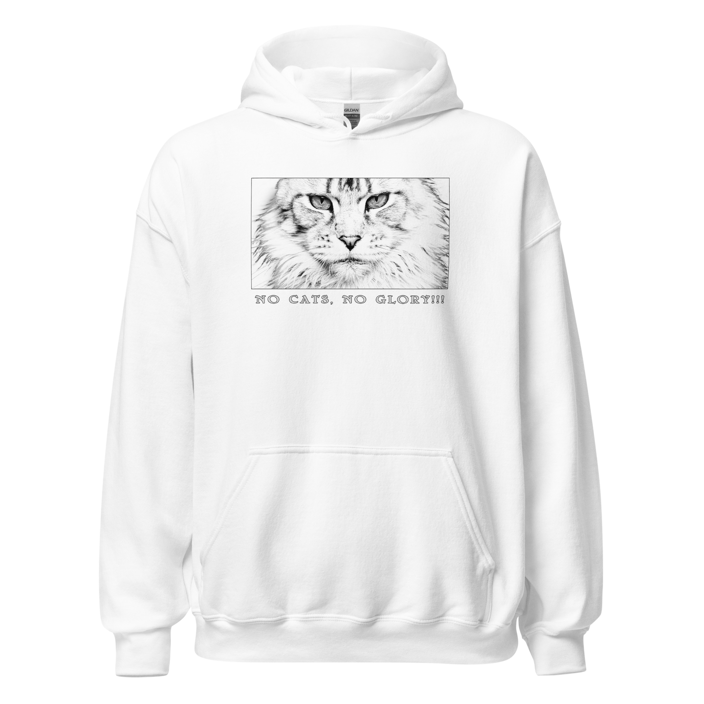 Unisex Hoodie - "No Cats No Glory" Verona front print