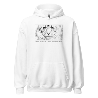 Unisex Hoodie - "No Cats No Glory" Verona front print