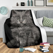Load image into Gallery viewer, Premium Blanket - Blue Kitty