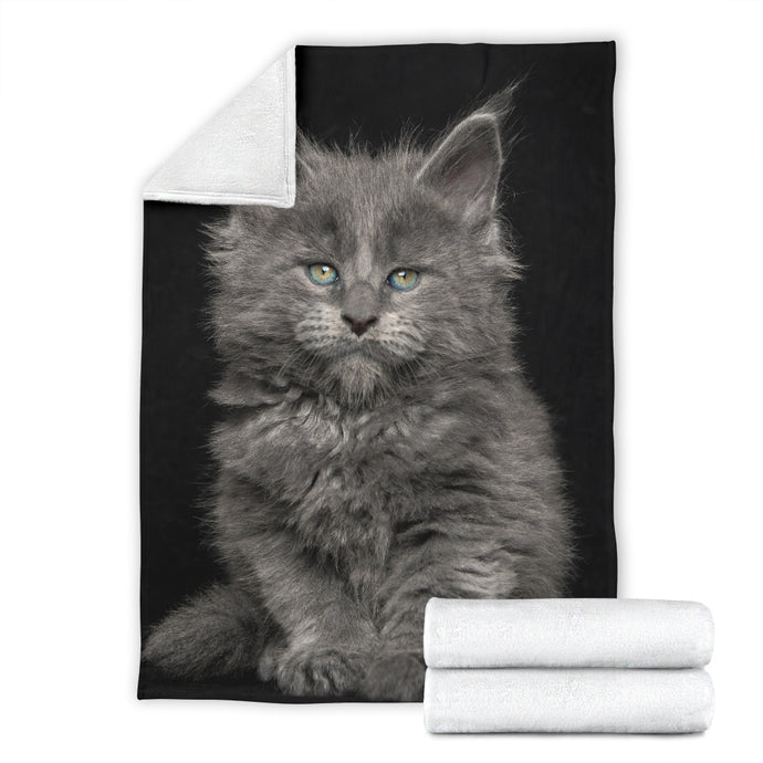 Premium Blanket - Blue Kitty